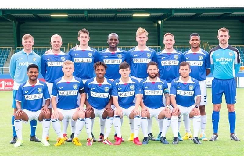 North East United FC inaugural season team North East United FC first team photo with North East United FC watermark