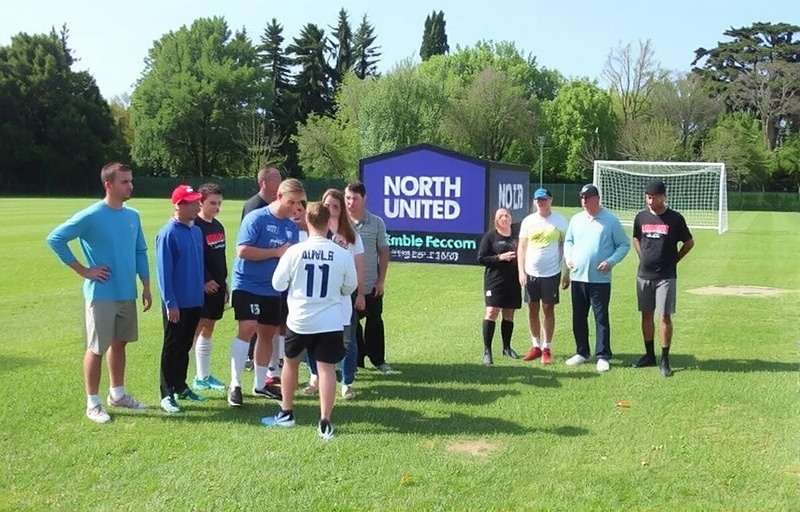 NEUFC community football event North East United FC community event with North East United FC watermark